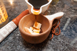 Kafeost, queso y café